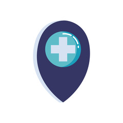 Obraz premium Cross inside mark flat style icon vector design