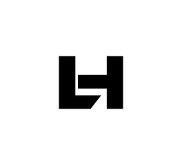 Fototapeta premium Initial 2 letter Logo Modern Simple Black LH