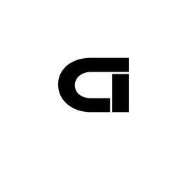 Obraz premium Initial 2 letter Logo Modern Simple Black CI