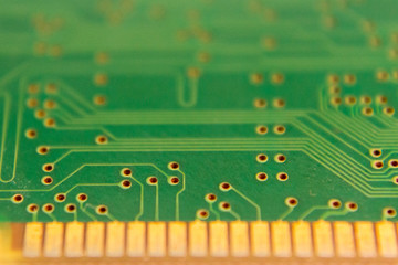 fotografía macro de tarjeta de circuito electrónico 