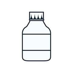 Medicine jar line style icon vector design