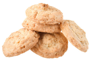 Homemade shortbread cookies isolated