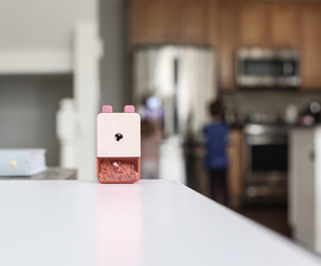 Pencil sharpener stationery in a homeschool