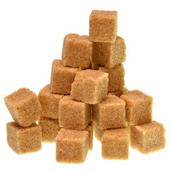 heap cane lump sugar isolated