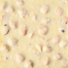 White chocolate with whole almond nuts