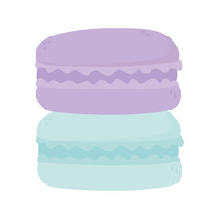 macaroons biscuits sweet candy confectionery isolated icon