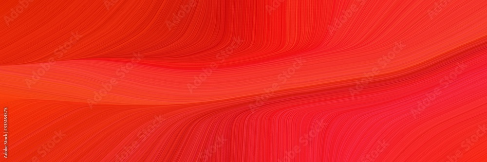 Aufkleber abstract moving banner with crimson, tomato and strong red colors. elegant curved lines with fluid f