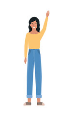 Isolated avatar woman vector design
