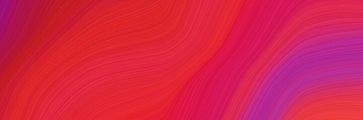 abstract flowing banner with crimson, medium violet red and mulberry  colors. elegant curved lines with fluid flowing waves and curves