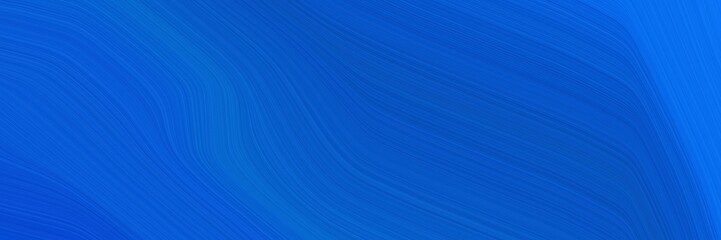 abstract surreal horizontal header with strong blue and dodger blue colors. elegant curved lines with fluid flowing waves and curves