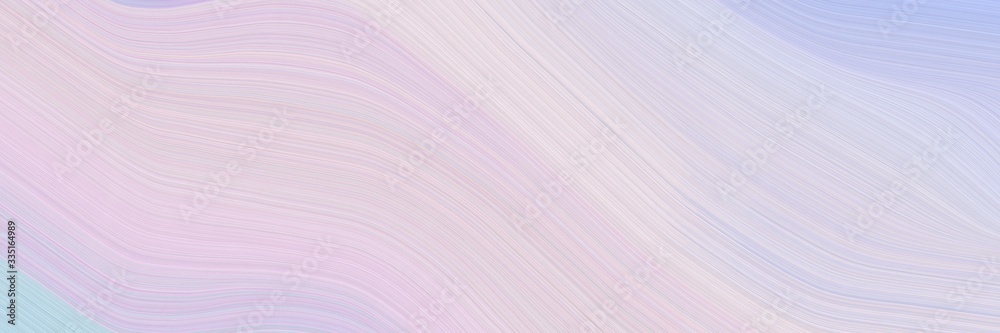 Poster abstract flowing designed horizontal banner with light gray, light steel blue and misty rose colors.