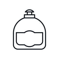 detergent bottle line style icon vector design