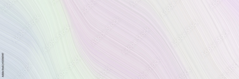 Poster abstract flowing designed horizontal banner with lavender, light gray and white smoke colors. elegan