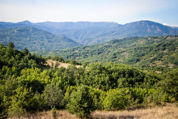 Fototapeta na wymiar Thessaly beautiful mountains, forests, views, landscapes, scenery, Greece