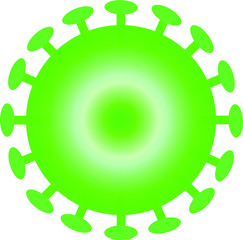 Green symbol of coronavirus