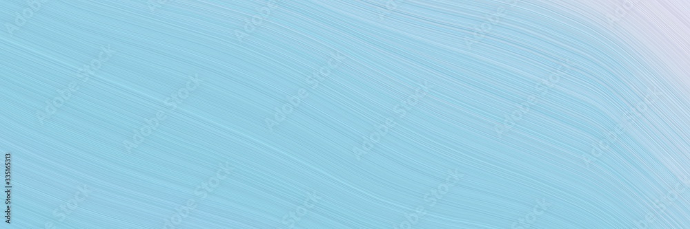 Aufkleber abstract surreal horizontal banner with sky blue, powder blue and lavender colors. elegant curved li