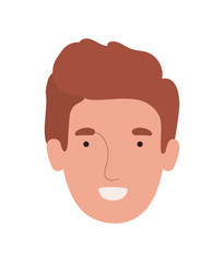 Isolated avatar man head vector design