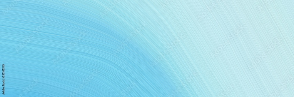 Poster abstract colorful designed horizontal header with sky blue, pale turquoise and powder blue colors. e