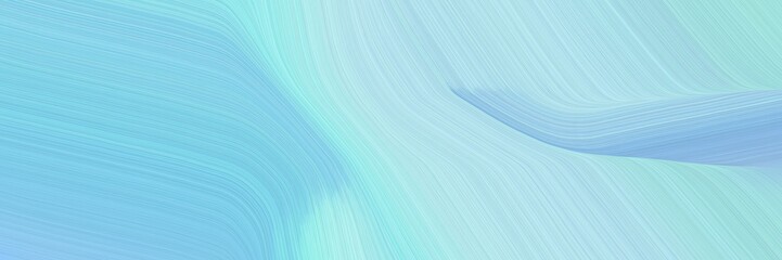 abstract modern banner design with light blue, pale turquoise and sky blue colors. elegant curved lines with fluid flowing waves and curves