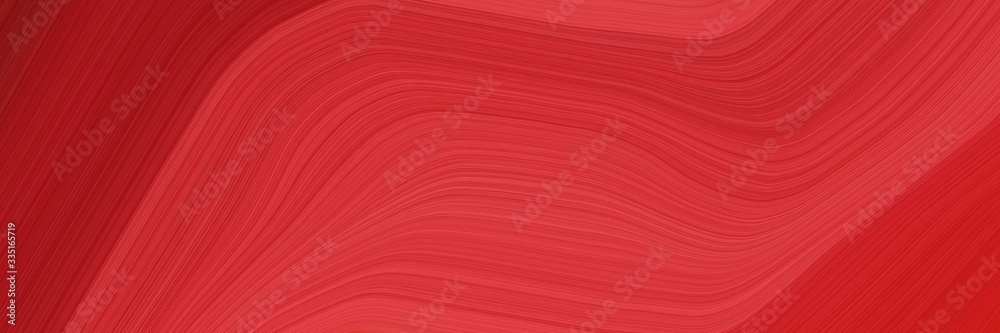 Poster abstract moving banner with firebrick, crimson and maroon colors. elegant curved lines with fluid flowing waves and curves