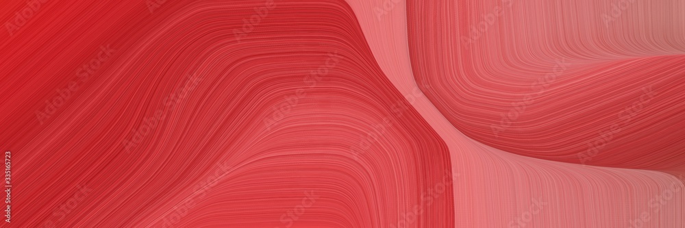 Poster abstract colorful banner with firebrick, light coral and indian red colors. dynamic curved lines with fluid flowing waves and curves
