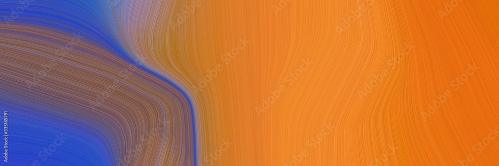 Fototapete abstract moving designed horizontal header with bronze, dark slate blue and pastel brown colors. dyn