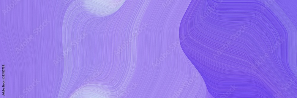 Poster abstract flowing header with medium purple, lavender blue and slate blue colors. dynamic curved line