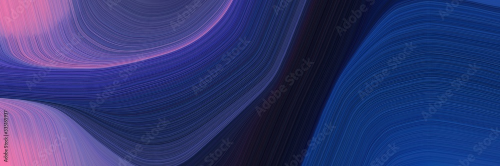 Aufkleber abstract artistic designed horizontal header with midnight blue, medium orchid and very dark blue co