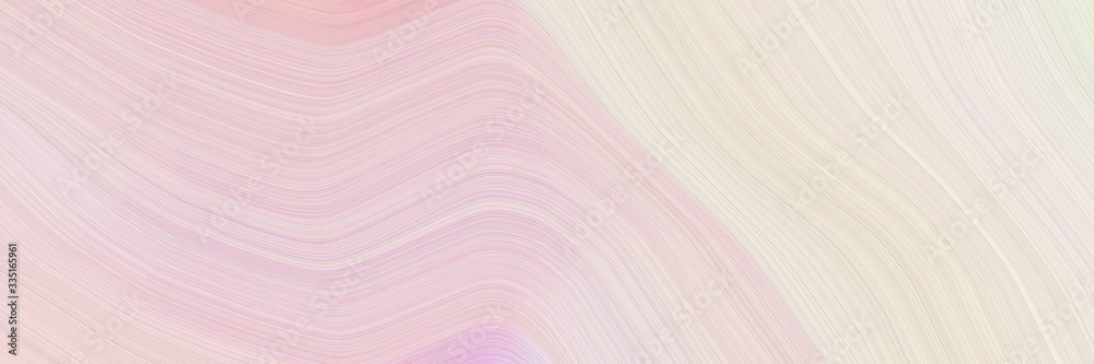Fototapete abstract moving header design with light gray, beige and linen colors. dynamic curved lines with fluid flowing waves and curves