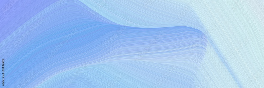 Aufkleber abstract artistic horizontal header with baby blue, lavender and light blue colors. dynamic curved l