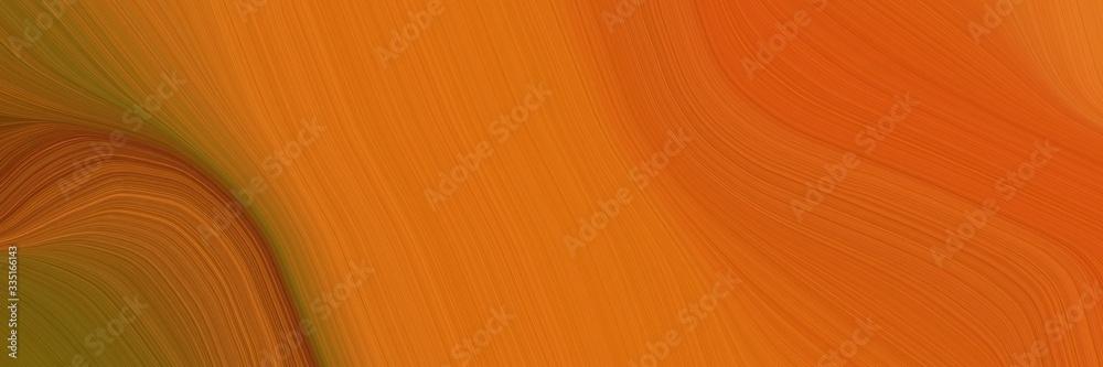 Poster abstract moving banner design with coffee, saddle brown and brown colors. dynamic curved lines with fluid flowing waves and curves