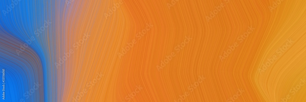 Poster abstract modern banner with bronze, steel blue and light slate gray colors. dynamic curved lines wit