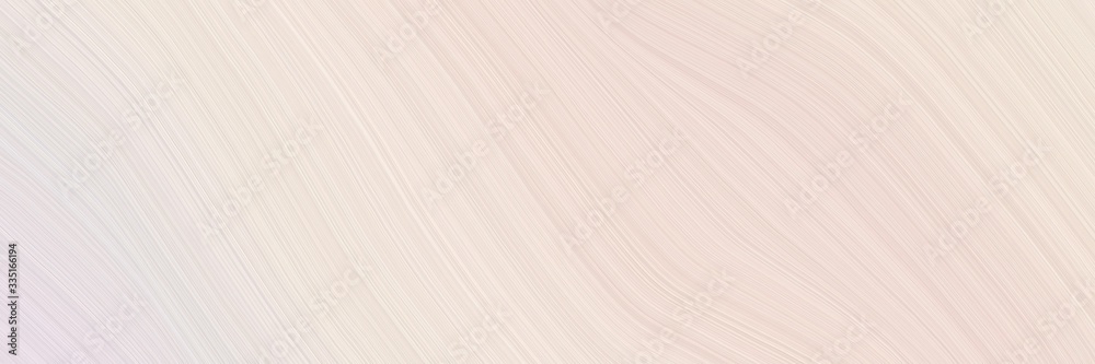 Poster abstract dynamic header design with antique white, old lace and pastel gray colors. elegant curved l