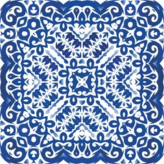 Decorative color ceramic azulejo tiles.