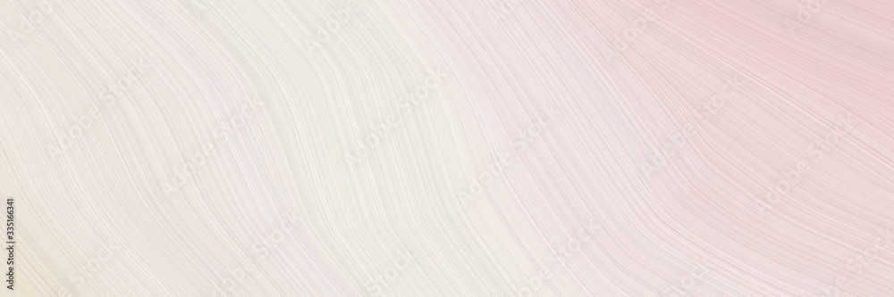 Poster abstract surreal header design with antique white, linen and pastel gray colors. elegant curved line