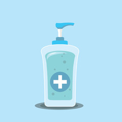 Flat design hand sanitizer gel antiseptic