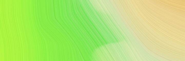 abstract artistic banner design with pastel green, yellow green and khaki colors. dynamic curved lines with fluid flowing waves and curves