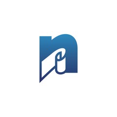 letter n and newspaper logo design