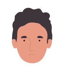 Isolated avatar man head vector design