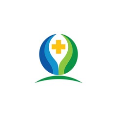 hospital and care logo design