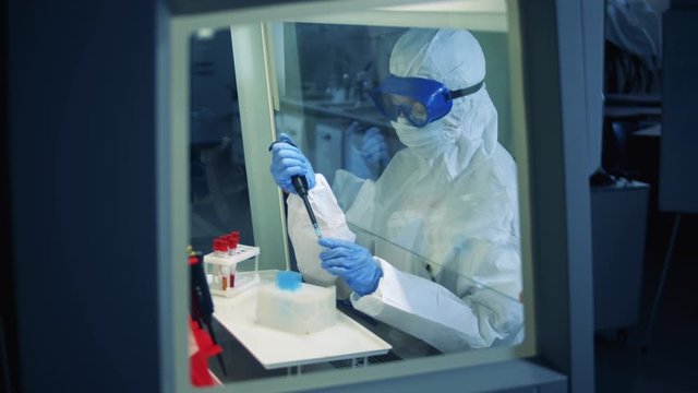 Laboratory worker invents a vaccine for coronavirus treatment.