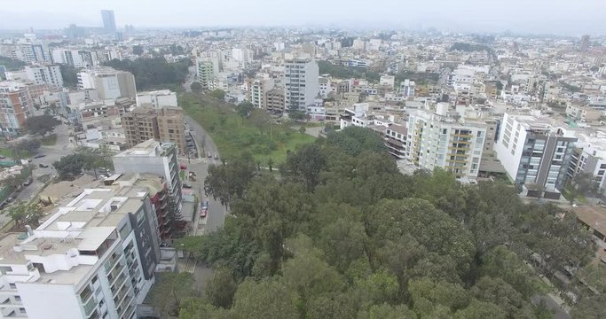 arboles edificios drone camara ciudad