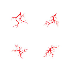 human veins, red blood vessels design and arteries Vector illustration isolated