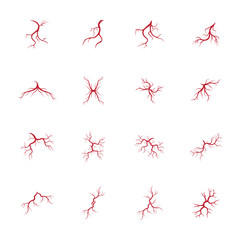 human veins, red blood vessels design and arteries Vector illustration isolated