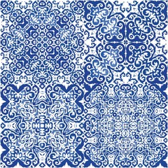 Decorative color ceramic azulejo tiles.
