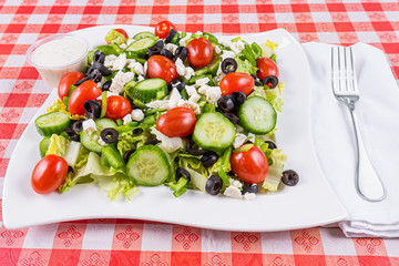 Chicken garden salad.
