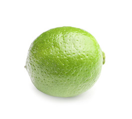 Green lime on white background