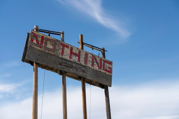 NOTHING on the old billboard