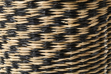 Rattan texture as background, closeup