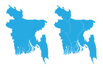 Map - Bangladesh Couple Set , Map of Bangladesh,Vector illustration eps 10.